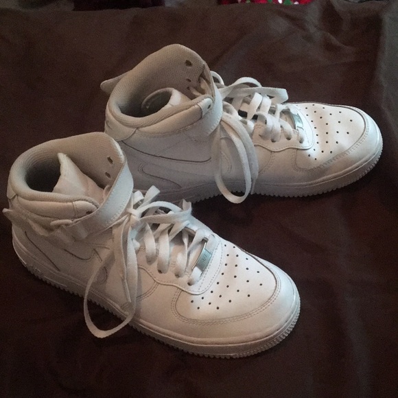 white air forces mid tops